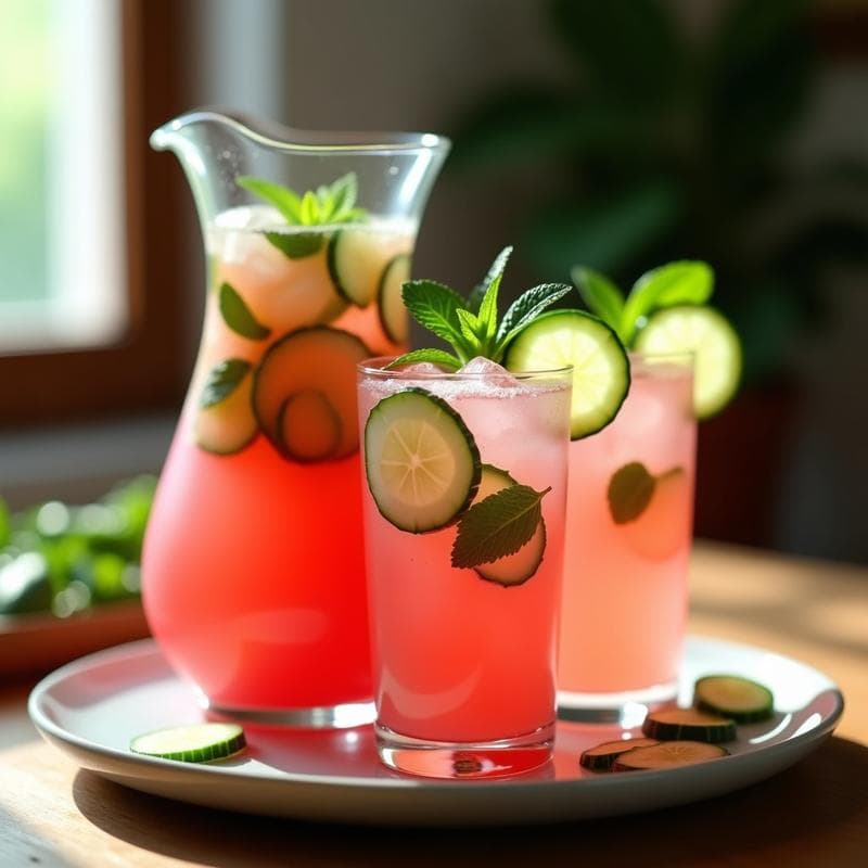 Limonada de Rosa de Jamaica y Pepino: Bebida Mexicana Detox y Refrescante