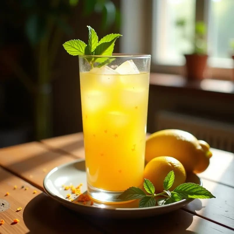 Limonada de saffron y menta: Bebida Persa Digestiva y Exótica