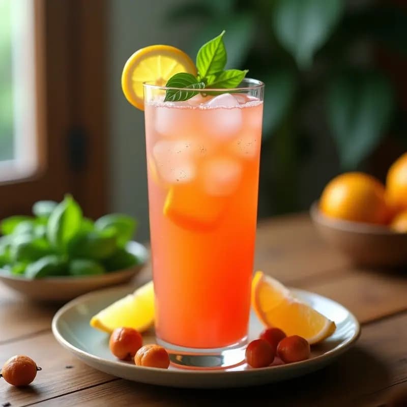 Limonada de Tamarindo y Albahaca: Bebida Tailandesa Refrescante y Sin Azúcar