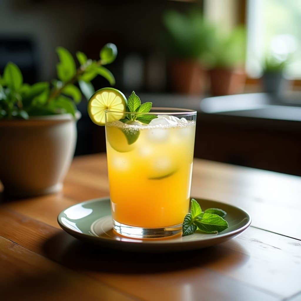 Limonada de Tamarindo y Hierbabuena con Agua de Coco: Bebida Mexicana Detox y Refrescante