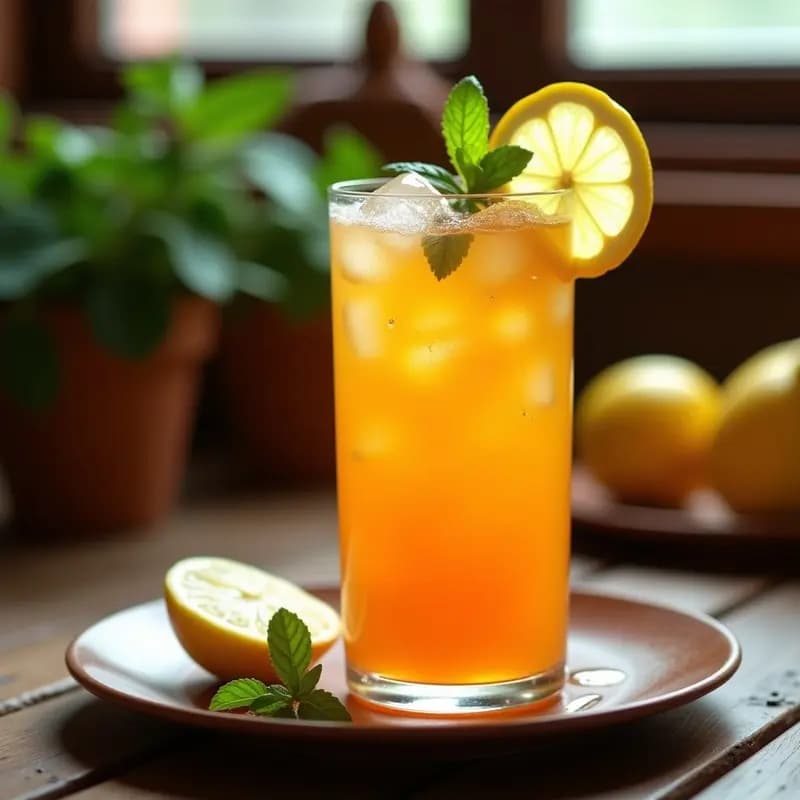 Limonada de Tamarindo y Jengibre: Bebida Peruana Desintoxicante con Burbujas de Limón