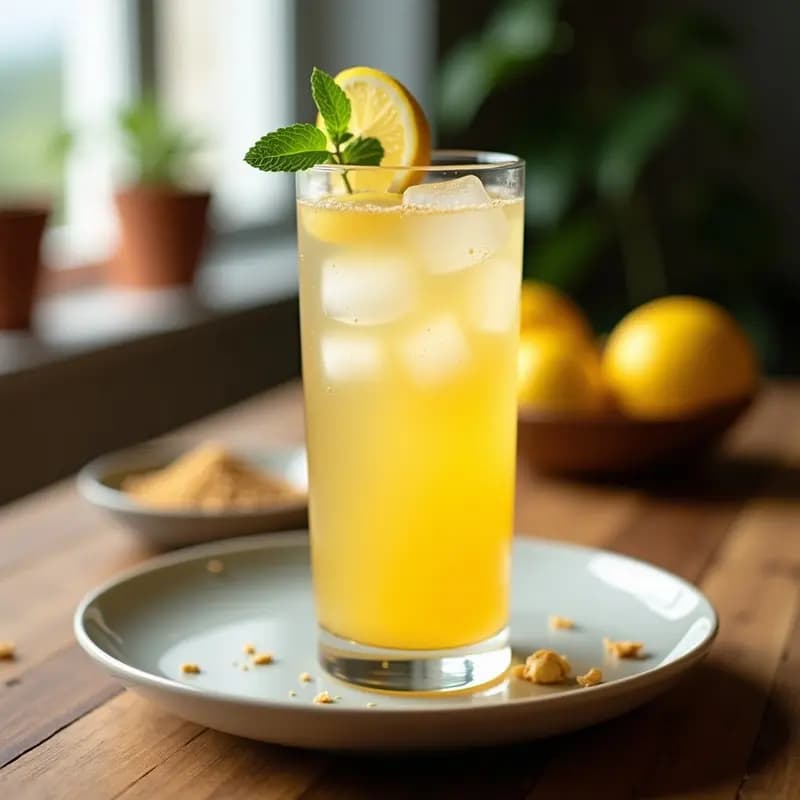 Limonada de Zaatar y Miel: Bebida Libanesa Refrescante en 5 Minutos