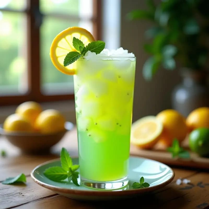 Limonana: Bebida Israelí de Limón y Mentas Fresca con Hielo Picado en 5 Minutos