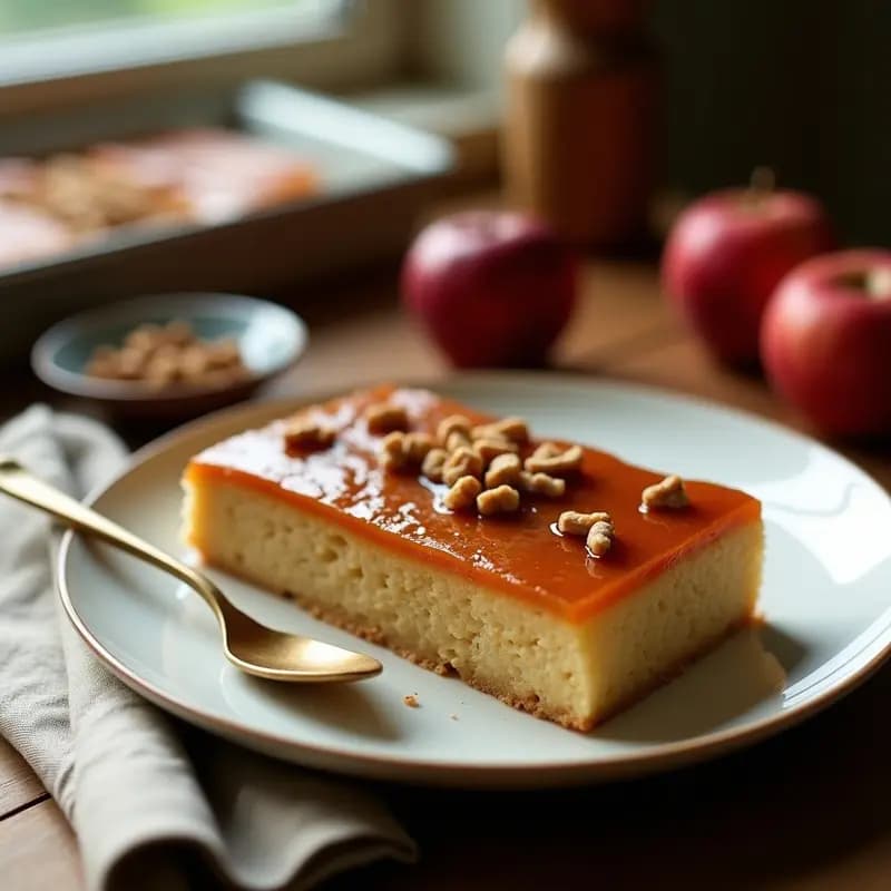 B Linienmehlspeise con Compota de Manzana: Postre Austriaco Keto