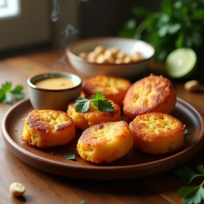 Llapingachos Ecuatorianos de Papa y Queso con Salsa de Maní: Receta Tradicional en Airfryer