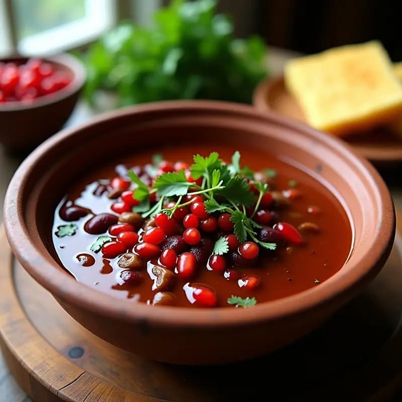 Lobio de Frijoles Rojos con Granadas: Guiso Georgiano Alto en Fibra y Sin Gluten