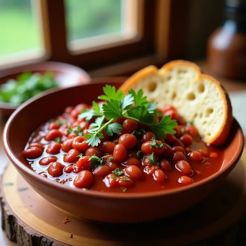 Lobio Georgiano con Frijoles Rojos y Cilantro: Receta Vegana y Alta en Fibra