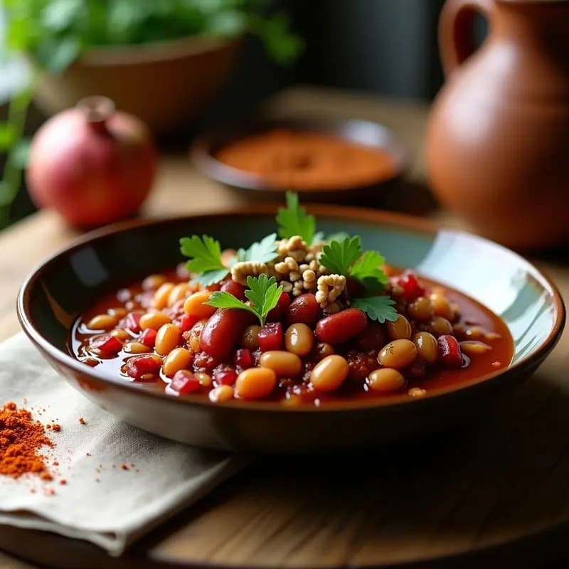 Lobio Georgiano de Judías Rojas y Cilantro: Guiso Vegano y Alto en Hierro
