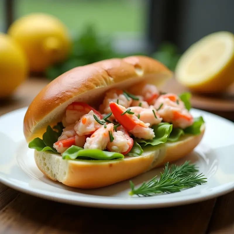 Lobster Roll con Mayonesa de Limón y Hierbas: Receta Americana de Nueva Inglaterra