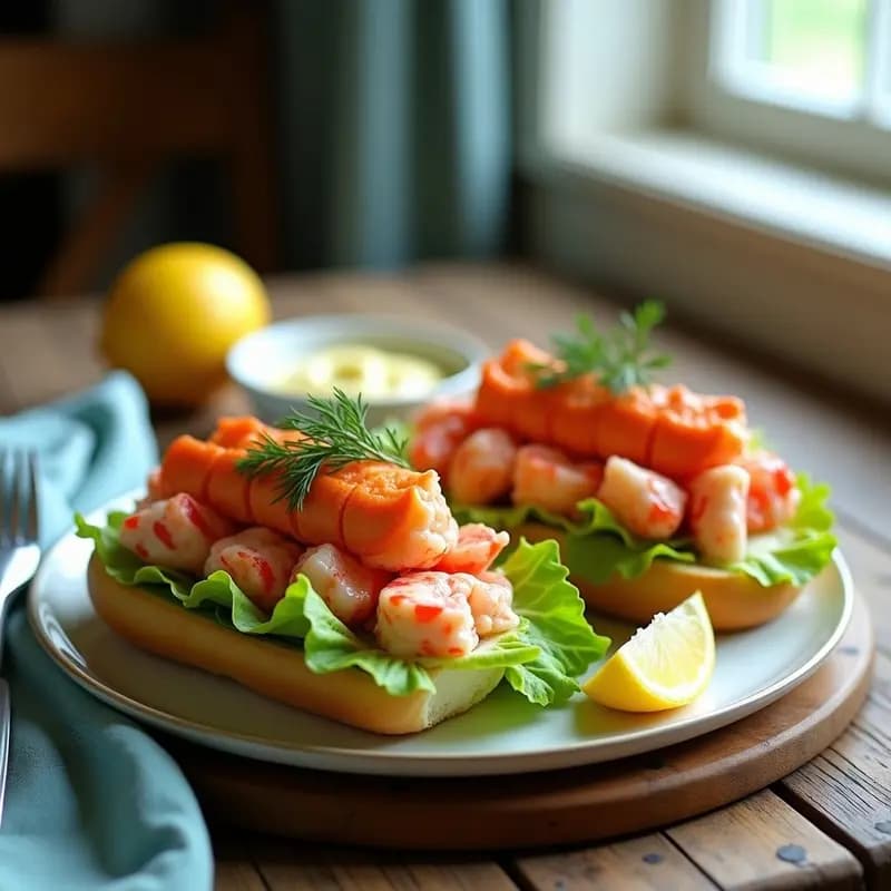 Lobster Rolls con Mayonesa de Limón y Eneldo: Sándwich Americano de Lujo en 20 Minutos