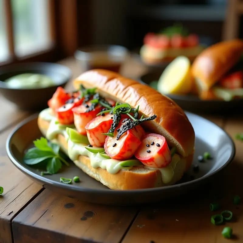 Lobster Rolls con Mayonesa de Wasabi y Algas Nori: Sándwich Americano Gourmet en 20 Minutos