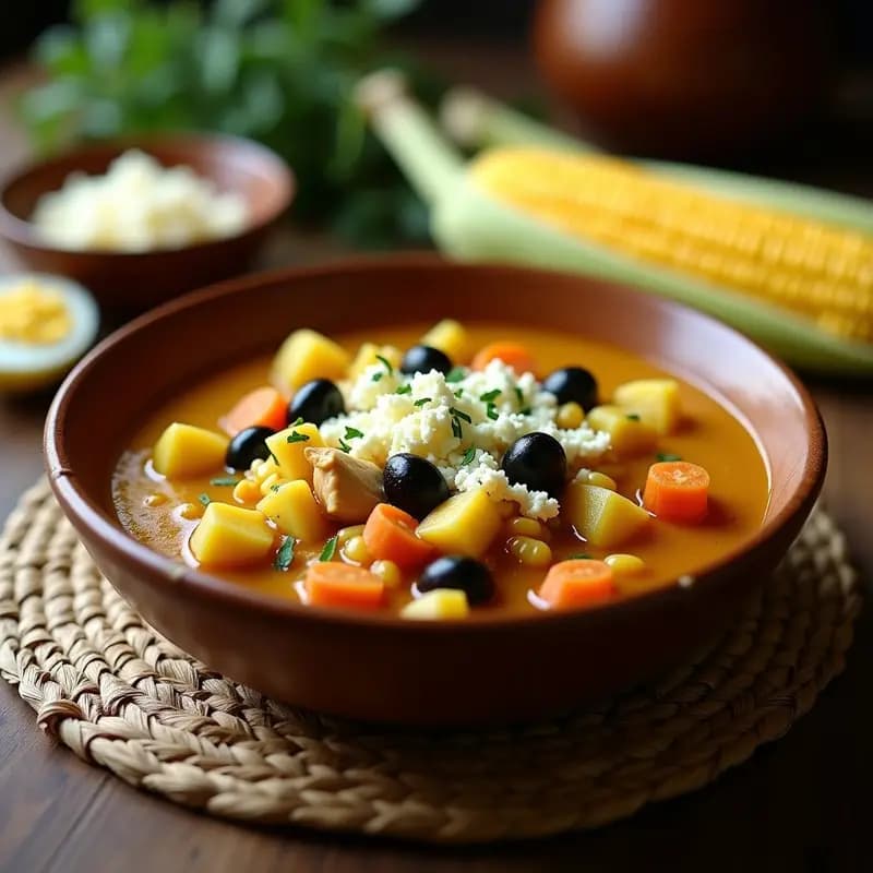 Locro de Maíz con Pollo y Aceitunas: Receta Peruana Tradicional y Energética