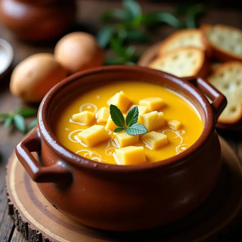 Locro de Papa Peruano con Queso Fresco y Rocoto: Sopa Tradicional de los Andes