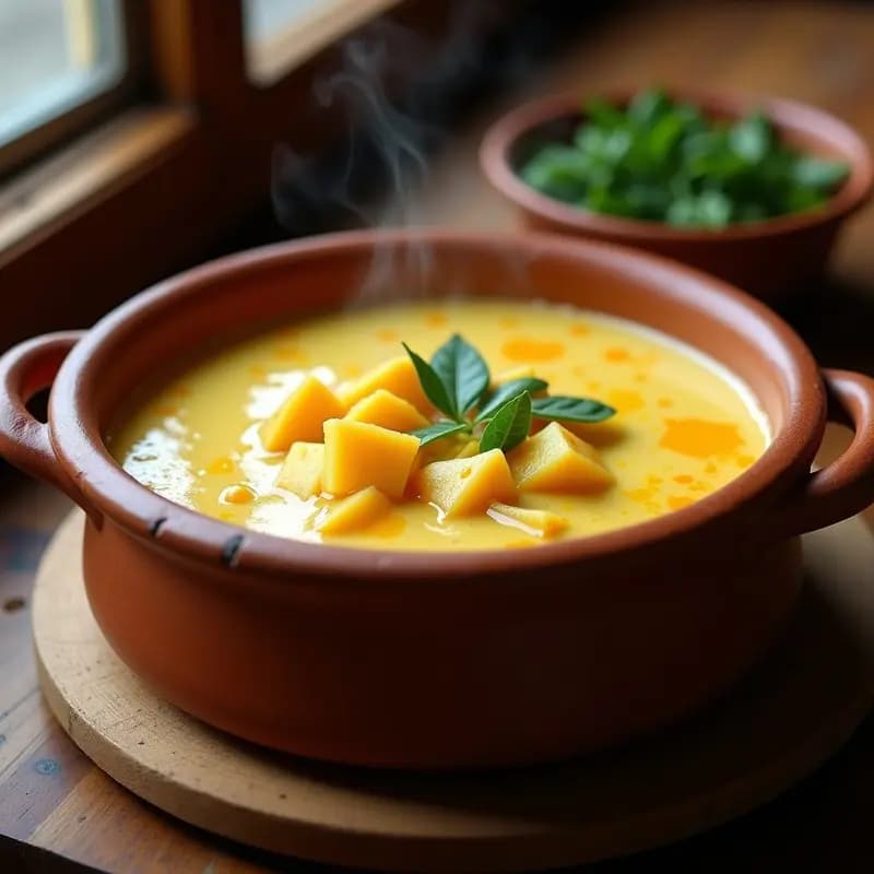Locro de Papa y Queso: Sopa Andina Tradicional en Olla Lenta