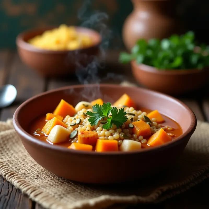 Locro de Quinoa y Calabaza: Receta Argentina Vegana en Olla Lenta