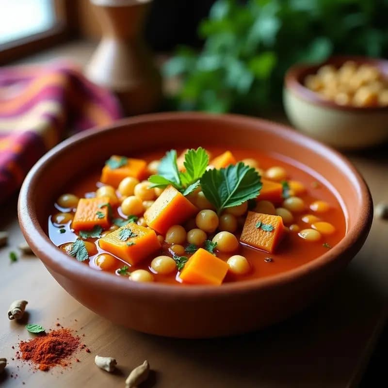 Locro de Zapallo y Garbanzos: Estofado Andino Vegano con Toque Ahumado