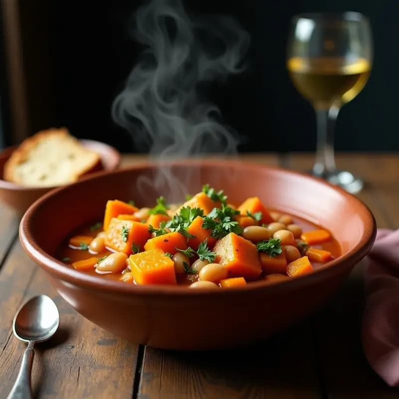 Locro Argentino de Zapallo y Porotos Blancos: Receta Vegana en Olla Exprés