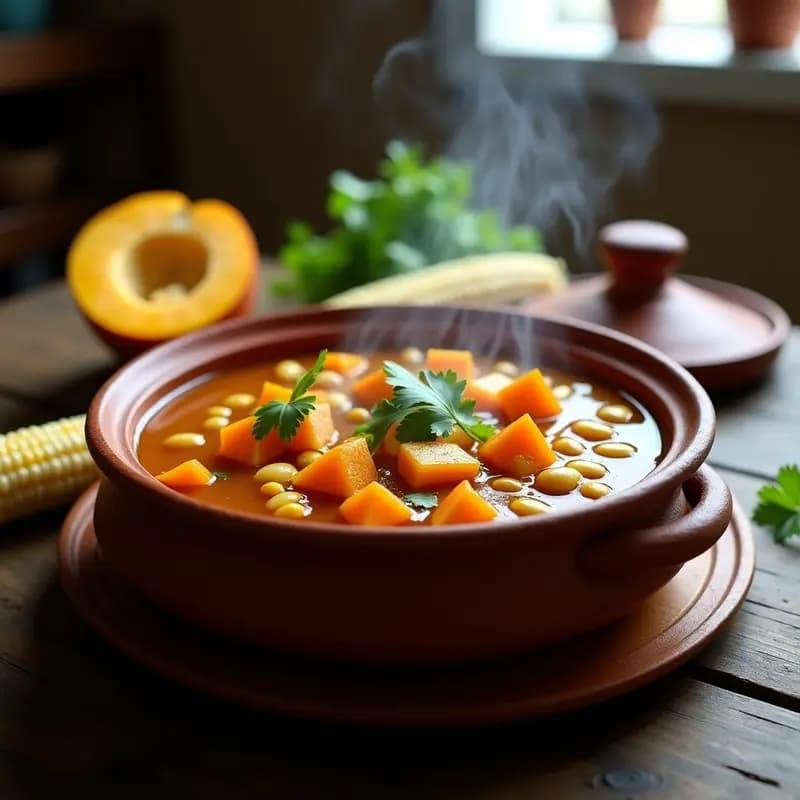 Locro de Zapallo y Porotos: Guiso Argentino Reconfortante con Maíz y Calabaza