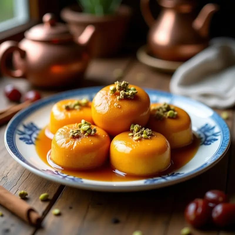 Lokma Turca de Calabaza y Especias con Almíbar de Dátiles: Postre Vegano y Sin Azúcar