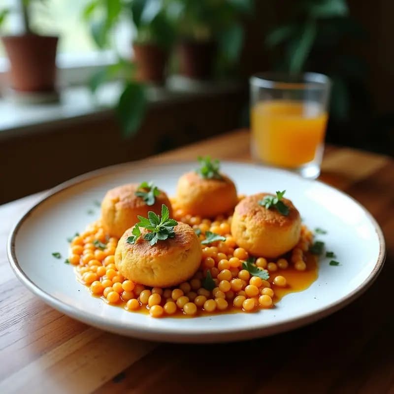 Lokma de Harina de Garbanzo y Miel de Agave: Buñuelos Turcos Veganos y Esponjosos