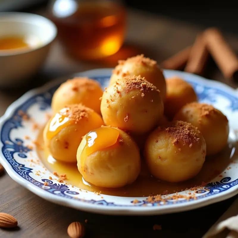 Lokma de Harina de Almendra con Miel y Canela: Postre Turco Keto y Sin Gluten