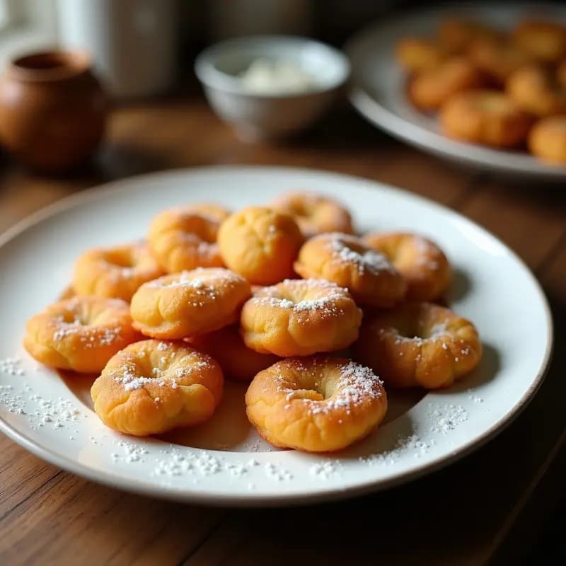 Lokma de Harina de Coco y Cardamomo: Dulces Turcos Sin Gluten en Airfryer