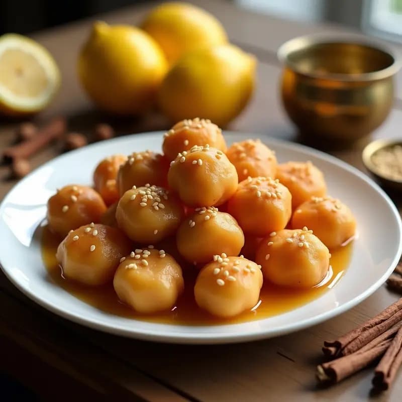 Lokma Turco de Harina de Garbanzo: Donas Fritas Veganas Sin Gluten