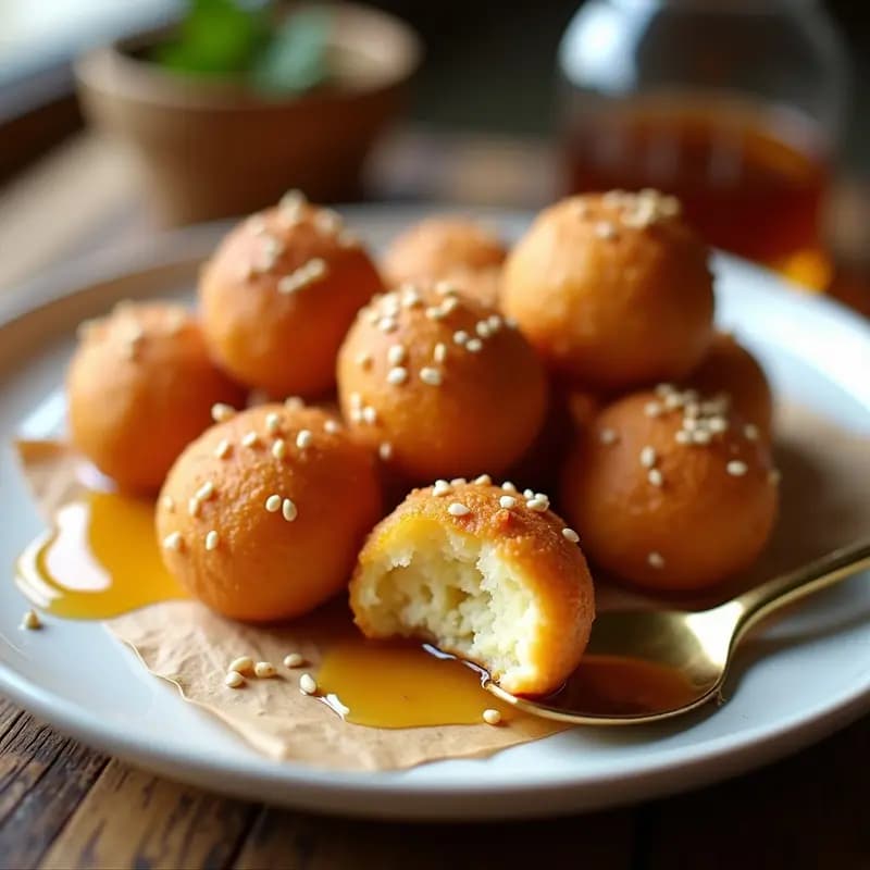 Lokma Turca con Miel y Canela:Postre Frito Esponjoso en Airfryer