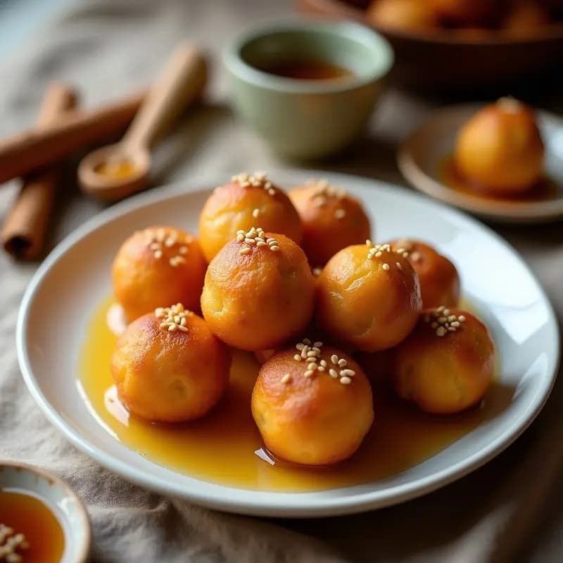 Lokma Turca con Miel y Canela: Postre Frito Crujiente y Dulce en 15 Minutos