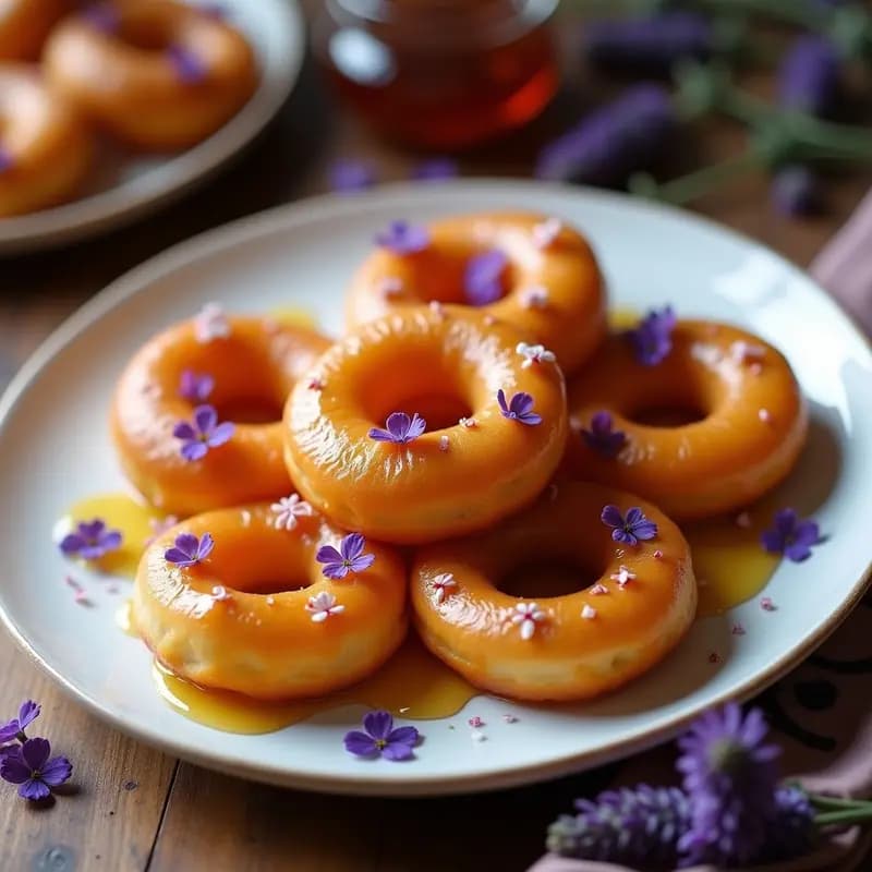 Lokma Turca con Miel de Lavanda: Donas Árabes sin Gluten en Airfryer