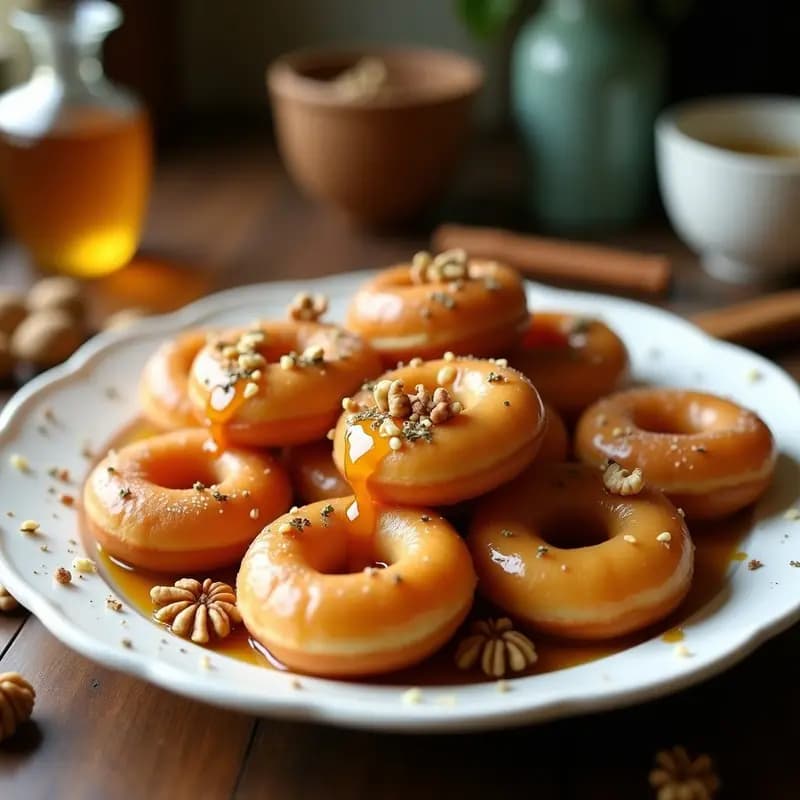 Lokma con Miel y Nueces: Donas Turcas Esponjosas en Airfryer