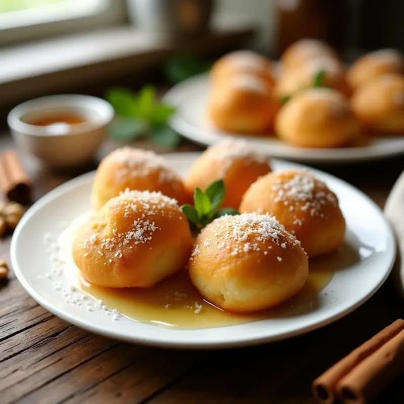 Lokma de Plátano y Canela: Donas Griegas Sin Gluten y Sin Freír