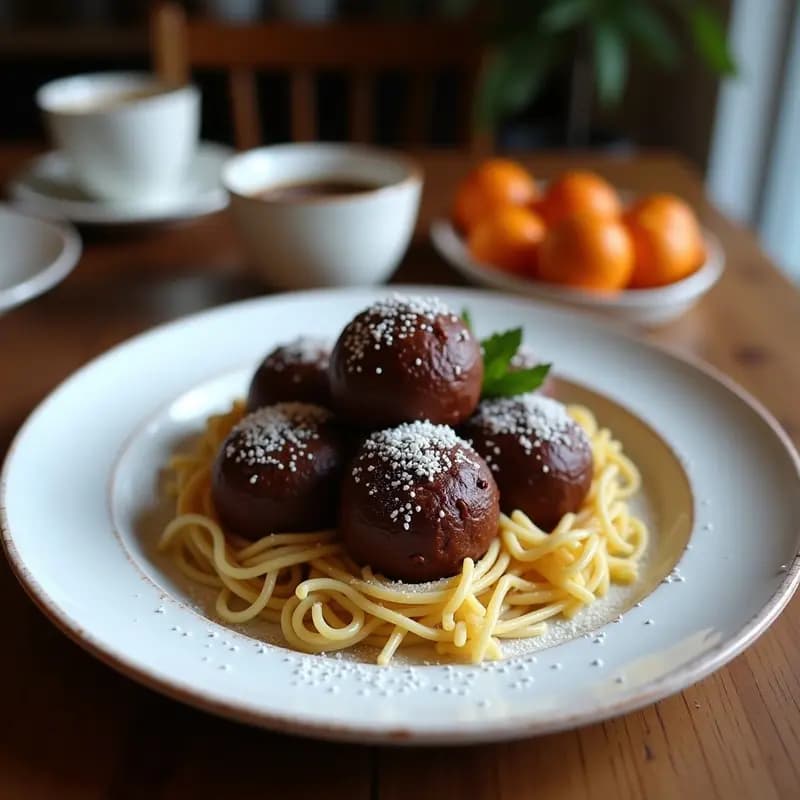 Lokma Turca de Plátano y Chocolate: Bolas de Postre Sin Horno y Sin Azúcar