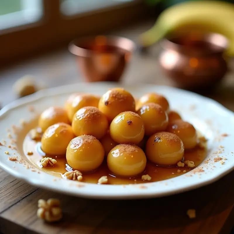 Lokma de Plátano y Miel: Postre Turco Sin Horno con Toque de Canela