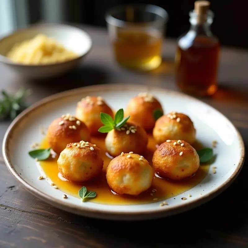 Lokma Turca de Queso y Miel: Aperitivo Dulce-Salado en Airfryer sin Gluten