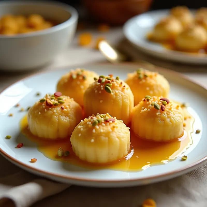 Lokma de Sémola y Miel de Flor de Azahar: Postre Turco sin Gluten