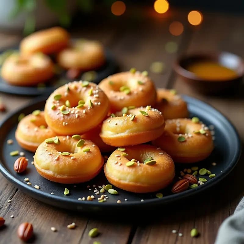 Lokma de Semolina y Miel de Dátiles: Donuts Turcos Sin Horno en Airfryer
