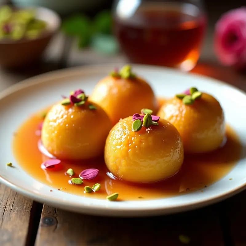 Lokma de Semolina con Jarabe de Rosa: Postre Griego Vegano y Esponjoso