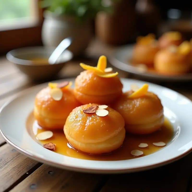 Lokma Turca con Sirope de Agave: Buñuelos Esponjosos Sin Azúcar Refinado
