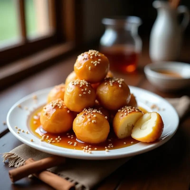 Lokma Turca: Bolas de Masa Frita con Sirope de Miel y Canela
