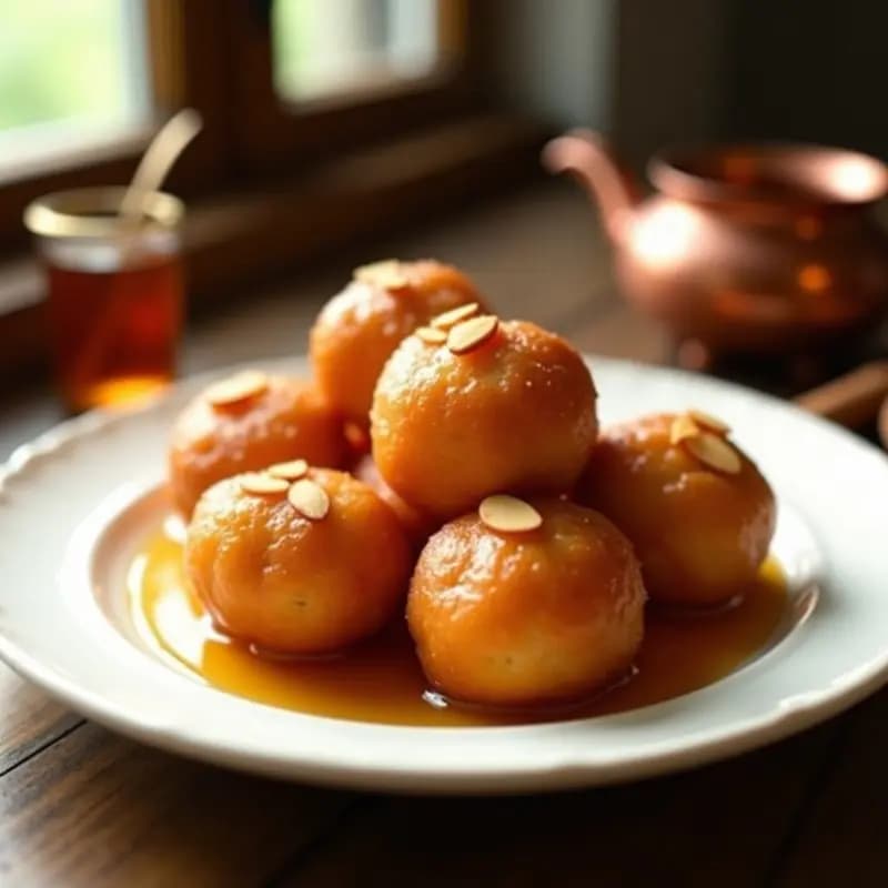 Lokma Turca: Buñuelos de Harina Bañados en Almíbar de Miel y Canela en 30 Minutos