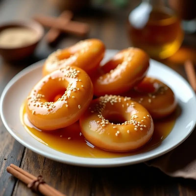 Lokma Turca con Miel y Canela: Donas Esponjosas Fritas en Aceite de Oliva