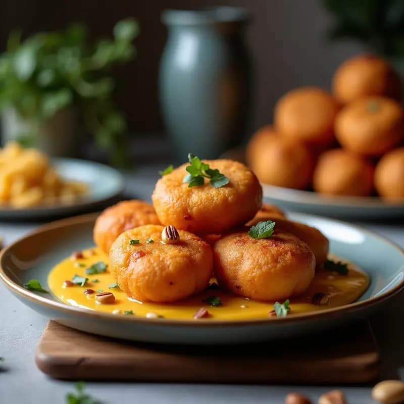 Lokma Turca con Miel y Nueces: Buñuelos Esponjosos en Airfryer sin Aceite