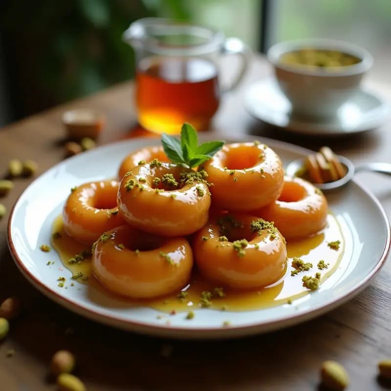 Lokma Turca con Miel y Pistachos: Donas Fritas Árabes Sin Horno y Adictivas