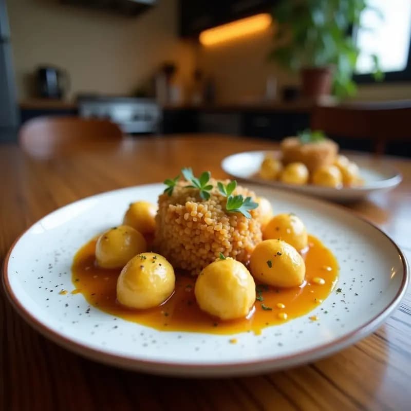 Lokma Turca de Semolina y Cardamomo: Bolas de Miel Crujientes Sin Gluten