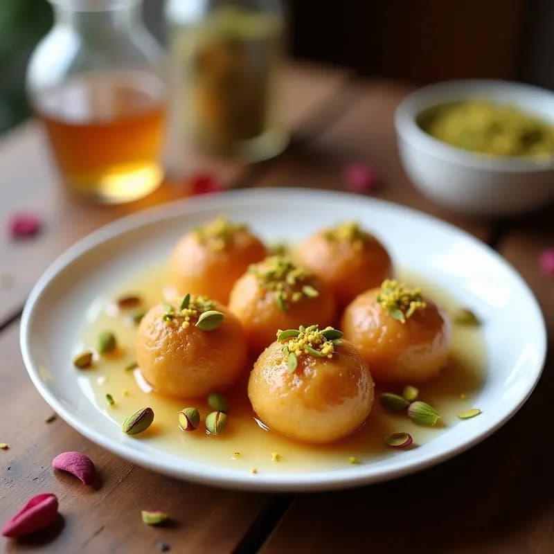 Lokma Turca de Semolina y Miel: Postre Dulce con Toque de Agua de Rosa