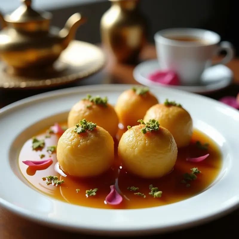 Lokma Turca con Sirope de Dátiles: Postre Árabe Vegano y Sin Mantequilla