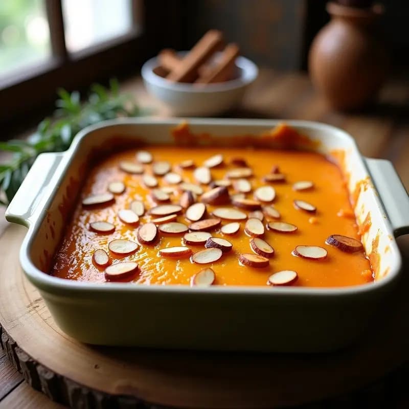 Lokshen Kugel de Batata y Cebolla: Postre Judío Sin Gluten y Sin Azúcar