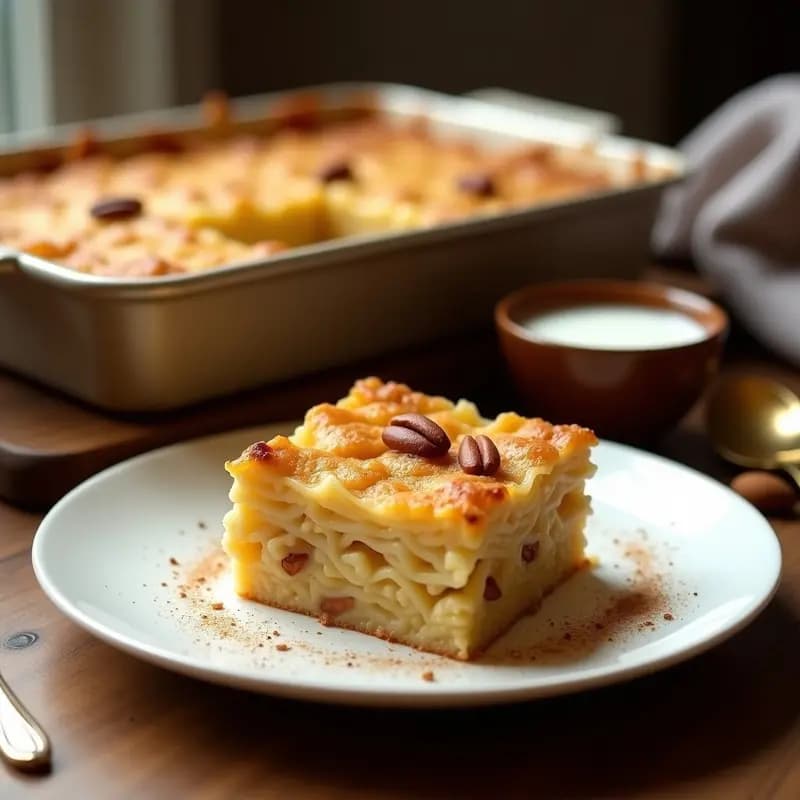 Lokshen Kugel de Fideos Integrales y Manzana: Receta Judía Tradicional Sin Azúcar