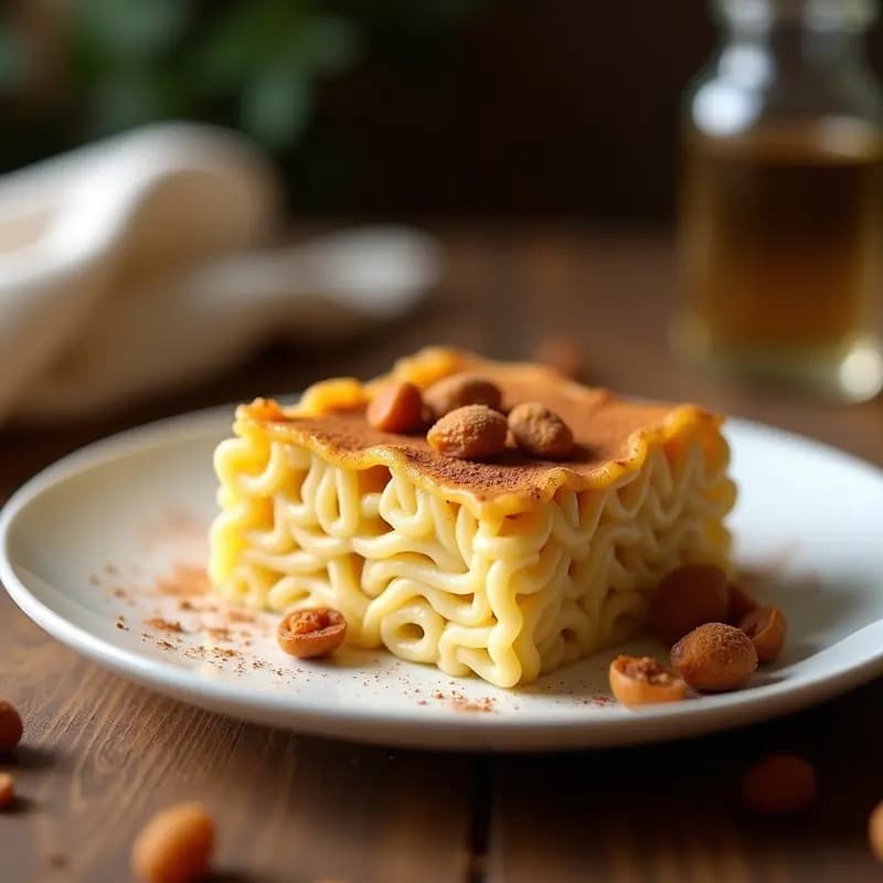 Lokshen Kugel de Fideos con Pasas y Canela: Postre Judío Sin Horno